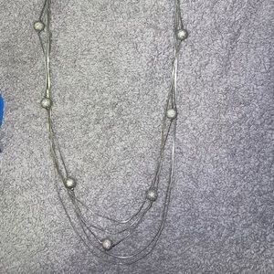 Silver MultiStrand Fashion Necklace